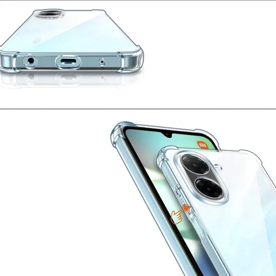 Techsuit - Удароустойчив прозрачен силикон - Xiaomi Redmi A5 4G (173,3 x 79,4 x 8,26 mm) - Прозрачен