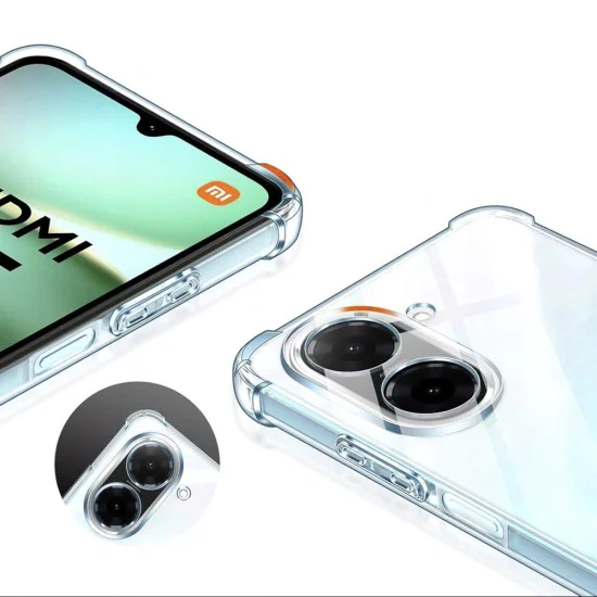 Techsuit - Удароустойчив прозрачен силикон - Xiaomi Redmi A5 4G (173,3 x 79,4 x 8,26 mm) - Прозрачен