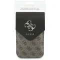 Универсална чантичка за телефон Guess 4G Grained Classic Logo (GUWBPG4L4CNW) - универсален, еко кожа, регулируема презрамка - Кафяв