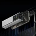 Външна батерия 10000 mAh, 150W, с USB-C кабел, USB, USB-C, TFT дисплей и огнеустойчив корпус VO (CKPB100PGLBL) - Cuktech - Сив