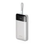Външна батерия 25000 mAh, 120W, с вграден USB-C кабел, USB, USB-C и дисплей (LPB252N) - Cuktech - Бял