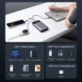 Външна батерия 25000 mAh, 120W, с вграден USB-C кабел, USB, USB-C и дисплей (LPB252N) - Cuktech - Сив