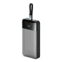 Външна батерия 25000 mAh, 120W, с вграден USB-C кабел, USB, USB-C и дисплей (LPB252N) - Cuktech - Сив