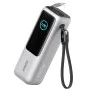 Външна батерия Anker Power Bank Prime - с вграден 2x Type-C кабел, USB-C, USB, дигитален дисплей, 25000mAh, 165W - Сребриста