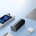 Външна батерия Baseus EnerGeek GP12 (P10082109813-00) - с Type-C PD3.0 кабел, дисплей, 2xUSB-C, 2xUSB, 145W, 20800mAh - Сива