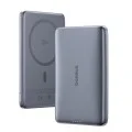 Външна батерия Baseus PicoGo AM41 Ultra-Slim (E0027200) - с USB-C кабел, магнитна, Qi2 15W, 27W с кабел, 10000mAh - Тъмносива (Space Grey)