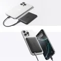 Външна батерия Baseus PicoGo AM41 Ultra-Slim (E0027201) - с USB-C кабел, магнитна, Qi2 15W, 27W с кабел, 10000mAh - Черна (Cosmic Black)