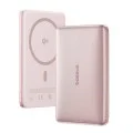 Външна батерия Baseus PicoGo AM41 Ultra-Slim (E0027202) - с USB-C кабел, магнитна, Qi2 15W, 27W с кабел, 10000mAh - Розова (Nebula Pink)