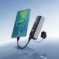 Външна батерия Borofone Star (BJ87) - с Type-C кабел, вградено фенерче, 5000mAh, 10W, LED индикатор - Черен / Сив