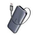 Външна батерия Mcdodo MetaFree Series (MC-5920) - с вграден USB-C, 10000mAh, 45W, дигитален дисплей - Тъмносива