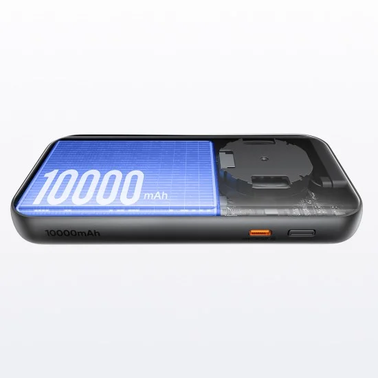 Външна батерия Mcdodo MetaFree Series (MC-5920) - с вграден USB-C, 10000mAh, 45W, дигитален дисплей - Тъмносива