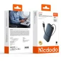 Външна батерия Mcdodo MetaFree Series (MC-5920) - с вграден USB-C, 10000mAh, 45W, дигитален дисплей - Тъмносива