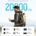 Външна батерия PB200U 20000 mAh, 210W, с USB-C кабел, 2x USB-C, USB, PD3.1 и 1.3-инчов TFT дисплей (CKPB200UGLGR) - Cuktech - Черен