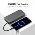 Външна батерия Power Bank LPB200N (CUKP200NGLDG) - с вграден кабел, USB, Type-C, Lightning, LED Дисплей, 20000mAh, 45W - Cuktech - Черен