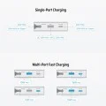 Външна батерия Power Bank LPB200N (CUKP200NGLDG) - с вграден кабел, USB, Type-C, Lightning, LED Дисплей, 20000mAh, 45W - Cuktech - Черен