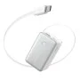 Външна батерия Power Bank Nano (A1638H21) - с вграден прибиращ се Type-C кабел, USB-C, USB, 10000mAh, 45W, Смарт дисплей - Anker - Бял