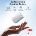 Външна батерия Power Bank Nano (A1638H21) - с вграден прибиращ се Type-C кабел, USB-C, USB, 10000mAh, 45W, Смарт дисплей - Anker - Бял