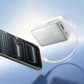 Външна батерия Power Bank Nano (A1638H21) - с вграден прибиращ се Type-C кабел, USB-C, USB, 10000mAh, 45W, Смарт дисплей - Anker - Бял