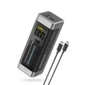 Външна батерия Power Bank P23 (CUK00P23GLBK) - с Type-C кабел, 2x USB-C, USB, 210W, 25000mAh, 1.54 TFT Екран - Cuktech - Сив