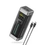 Външна батерия Power Bank P23 (CUK00P23GLBK) - с Type-C кабел, 2x USB-C, USB, 210W, 25000mAh, 1.54 TFT Екран - Cuktech - Сив