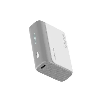 Външна батерия Power Bank PB100 (CUK0PB100DGR) - с Type-C кабел, USB-C, USB, 30W, 10000mAh, Светлинен индикатор, Мини размер - Cuktech - Сив