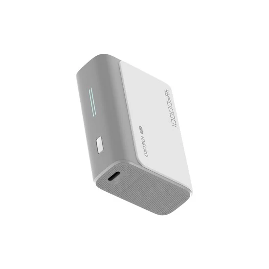 Външна батерия Power Bank PB100 (CUK0PB100DGR) - с Type-C кабел, USB-C, USB, 30W, 10000mAh, Светлинен индикатор, Мини размер - Cuktech - Сив