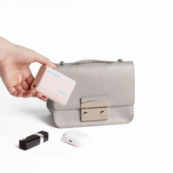 Външна батерия Power Bank PB100 (CUK0PB100DGR) - с Type-C кабел, USB-C, USB, 30W, 10000mAh, Светлинен индикатор, Мини размер - Cuktech - Сив