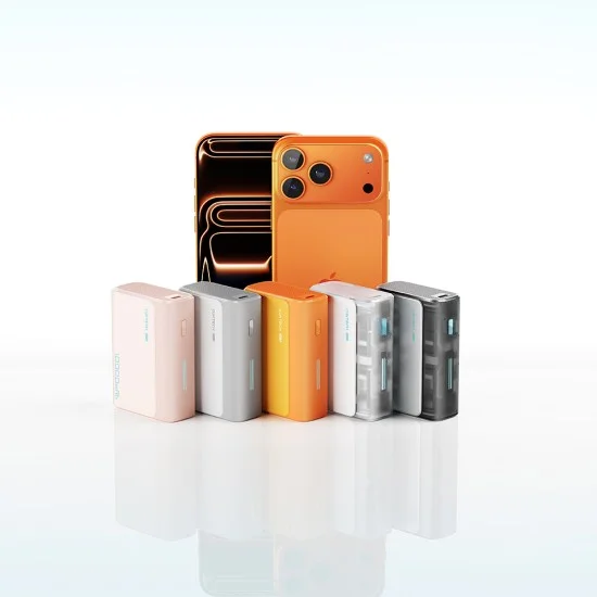 Външна батерия Power Bank PB100 (CUK0PB100DPK) - с Type-C кабел, USB-C, USB, 30W, 10000mAh, Светлинен индикатор, Мини размер - Cuktech - Розов