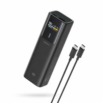 Външна батерия Power Bank PB100P (CKPB100PGLBL) - с Type-C кабел, Дисплей, USB-C, USB, 150W, 10000mAh, Бързо самозареждане - Cuktech - Черен