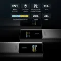 Външна батерия Power Bank PB100P (CKPB100PGLBL) - с Type-C кабел, Дисплей, USB-C, USB, 150W, 10000mAh, Бързо самозареждане - Cuktech - Черен