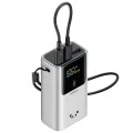 Външна батерия Power Bank PB1055 (CKPB1055GBTG) - с LED Дисплей, 2x USB-C, USB, 55W, 10000mAh, Двупосочно бързо зареждане - Cuktech - Сив