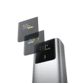 Външна батерия Power Bank PB1055 (CKPB1055GBTG) - с LED Дисплей, 2x USB-C, USB, 55W, 10000mAh, Двупосочно бързо зареждане - Cuktech - Сив