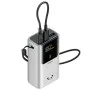 Външна батерия Power Bank PB1055 (CKPB1055GBTG) - с LED Дисплей, 2x USB-C, USB, 55W, 10000mAh, Двупосочно бързо зареждане - Cuktech - Сив