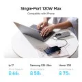 Външна батерия Power Bank PB150P (CKPB150POSGR) - с TFT Цветен екран, 2x USB-C, USB, 120W, 15000mAh, Бързо самозареждане - Cuktech - Сив