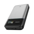Външна батерия Power Bank PB150S (CKFN150SGLGR) - с Type-C кабел, 2x USB-C, USB, 100W, 15000mAh, GaN, TFT Екран - Cuktech - Сив