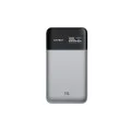 Външна батерия Power Bank PB150S (CKFN150SGLGR) - с Type-C кабел, 2x USB-C, USB, 100W, 15000mAh, GaN, TFT Екран - Cuktech - Сив