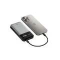 Външна батерия Power Bank PB150S (CKFN150SGLGR) - с Type-C кабел, 2x USB-C, USB, 100W, 15000mAh, GaN, TFT Екран - Cuktech - Сив