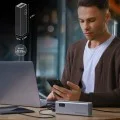 Външна батерия Power Bank PB200P (CUKPB200GLBK) - с Type-C кабел, Дисплей, 2x USB-C, USB, 150W, 20000mAh, Бързо самозареждане - Cuktech - Сив