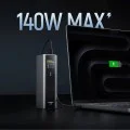 Външна батерия Power Bank PB200U (CKPB200UGLGR) - с USB-C кабел, 2x USB-C, USB, PD3.1, 210W, 20.000mAh, 1.3 TFT Екран - Cuktech - Сив