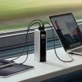Външна батерия Power Bank PB200U (CKPB200UGLGR) - с USB-C кабел, 2x USB-C, USB, PD3.1, 210W, 20.000mAh, 1.3 TFT Екран - Cuktech - Сив