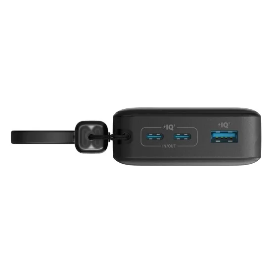 Външна батерия Power Bank PowerCore (A1384G11) - USB, 2x Type-C с USB-C кабел, 20000mAh, 30W, Дигитален дисплей - Anker - Черен