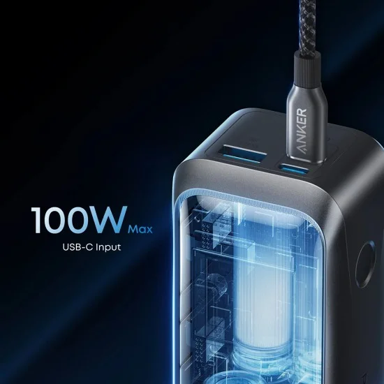 Външна батерия Power Bank Prime (A110BH11) - 2x USB-C, USB, Бързо зареждане, 20100mAh, 220W, Дигитален дисплей - Anker - Черен