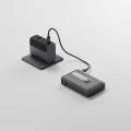 Външна батерия Power Bank WPB100 (CUWPB100GLBK) - Type-C, Qi2 15W, Кабелно 30W, 10000mAh, Дигитален дисплей, Сгъваема стойка - Cuktech - Сив