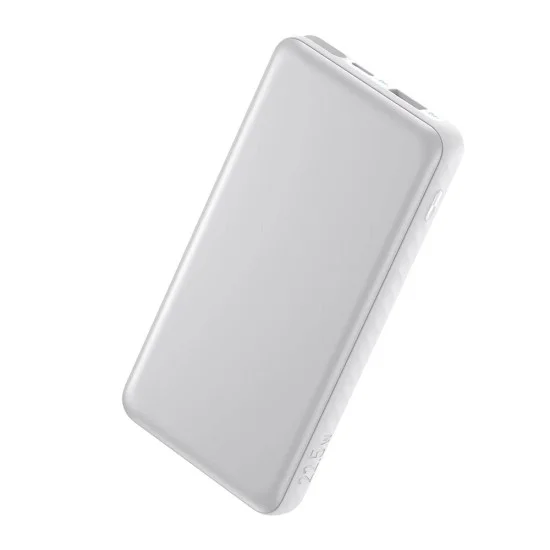 Външна батерия Power Bank Zolo (A110DH21) - с вграден USB-C кабел, USB, USB-C, 10000mAh, 22.5W, Дигитален дисплей, ActiveShield - Anker - Бял