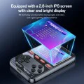 Външна батерия + ретро конзола Yesido (YP87) - Lightning, Type-C, LED дисплей, 10000mAh, 20W - Черна