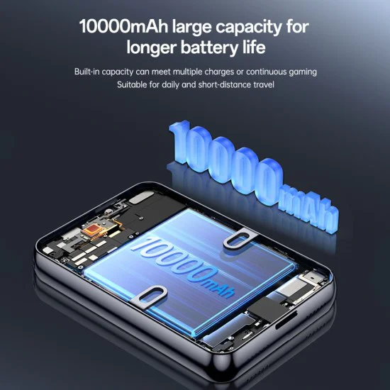 Външна батерия + ретро конзола Yesido (YP87) - Lightning, Type-C, LED дисплей, 10000mAh, 20W - Черна