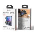 Външна батерия + ретро конзола Yesido (YP87) - Lightning, Type-C, LED дисплей, 10000mAh, 20W - Черна