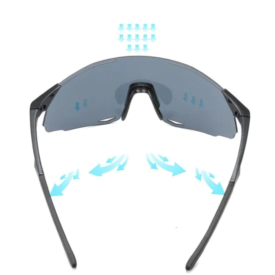 Велосипедни очила Techsuit Bike Glasses (8853) - за колоездене и спорт, TR90 рамка - Черен / Сребрист