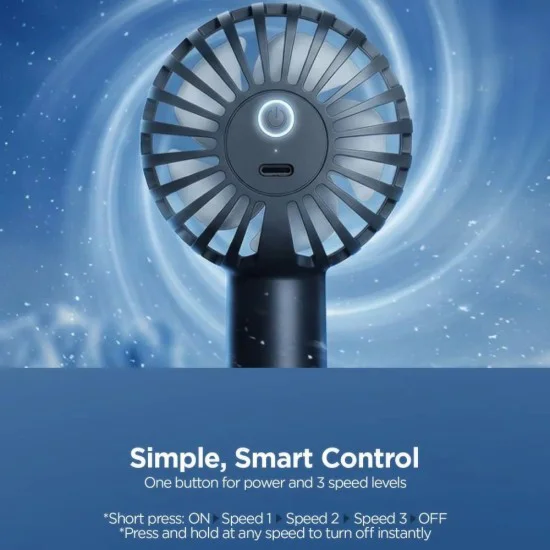 Вентилатор Spigen Premium Fan A905 - с 3 степени на скорост - Черен