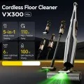 Вертикална прахосмукачка за сухо и мокро почистване VX300 Mix (VXAM141), 22000 Pa, 300W, 128000 об./мин, 4000 mAh, станция и самопочистване - Deerma - Черен